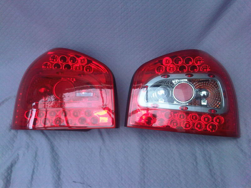 silver white crystal finish rear lights tail lights for Audi A3 8L 96-03