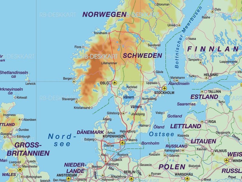 Karte Von Nordeuropa