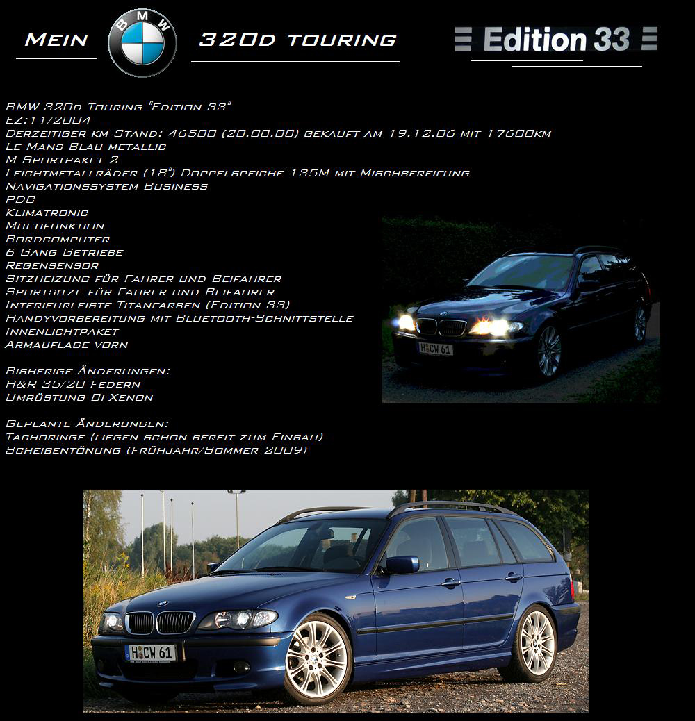 320d Touring "Edition 33" - 3er BMW - E46