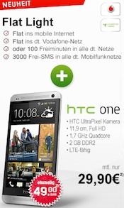 HTC One Vodafone Flat Light