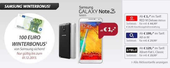 Samsung Galaxy Note 3 Schnäppchen