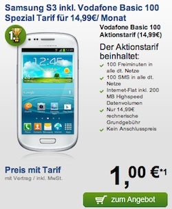 Bester Tarif Samsung Galaxy S3