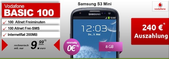 Vodafone Basic 100 Samsung Galaxy S3 Mini